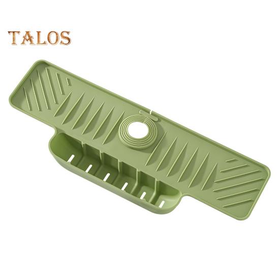 

Силиконовый брызгозащитный коврик для крана, дренажный коврик для раковины, водоуловитель, лоток для сушки, держатель губки для посуды, кухонный органайзер, гаджеты зелёный