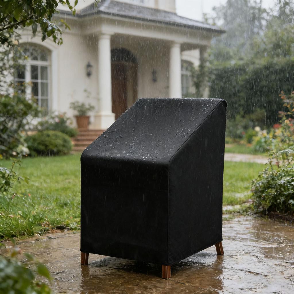 Universal Fit Stacking Chair Cover Produced Using Tear Resistant 210D Strong Fabric Including Storage Bag