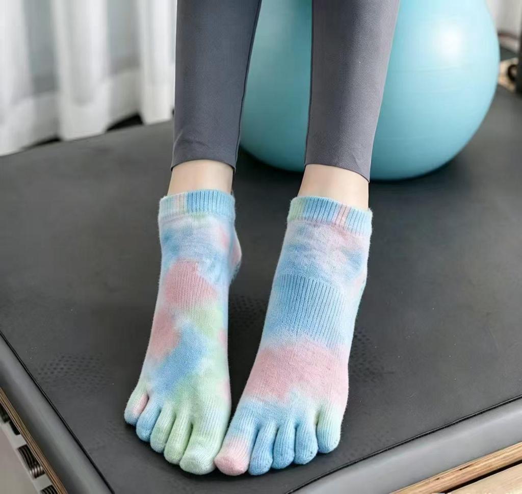ToeSox Backless Non-Slip Yoga & Pilates Five-Finger Socks - All-Season Quality