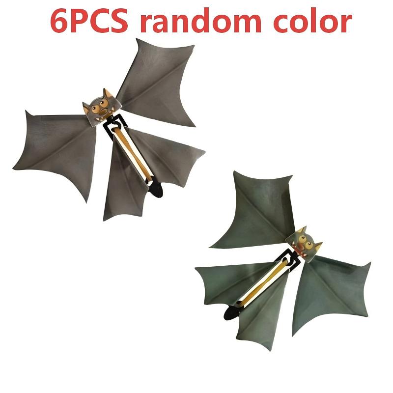 Halloween Flying Magic Bat Fashion New Butterfly Prop Surprise Mischievous Rubber Band Spinning Child Science Toy Party Gift