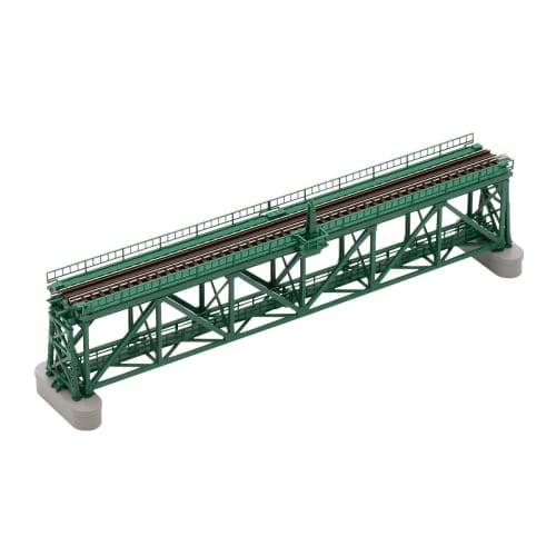

TOMIX N Gauge Upper Deck Single-Track Truss Bridge S280 (F) Dark Green (with 2 PC Piers) 3267 Model Train