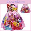 Snow White Children Dress With Cartoon Print And Pleated Aline Style For Spring Playtime