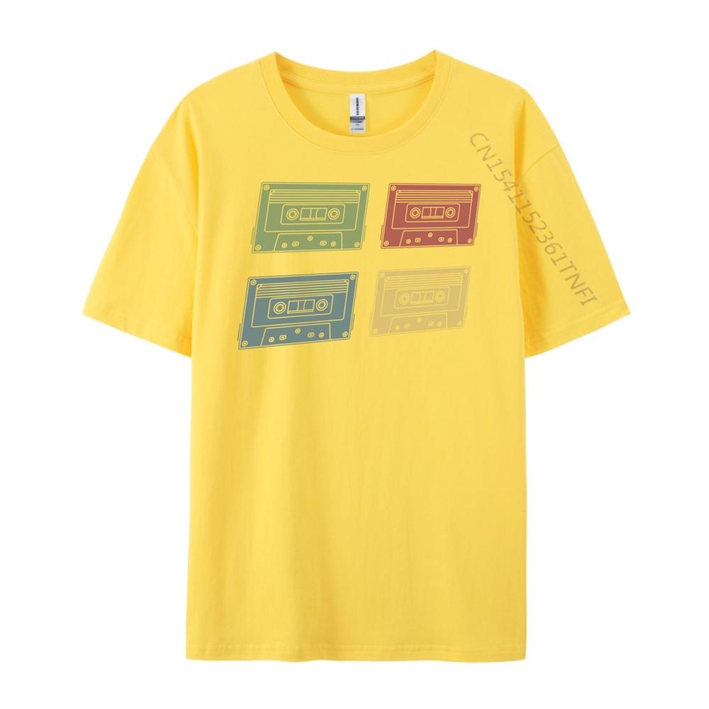 Retro 1980s 80s Music Lover Mixtape Cassette Designer Clothes Unisex Tshirts Unisex Printed Tee Shirts for Men