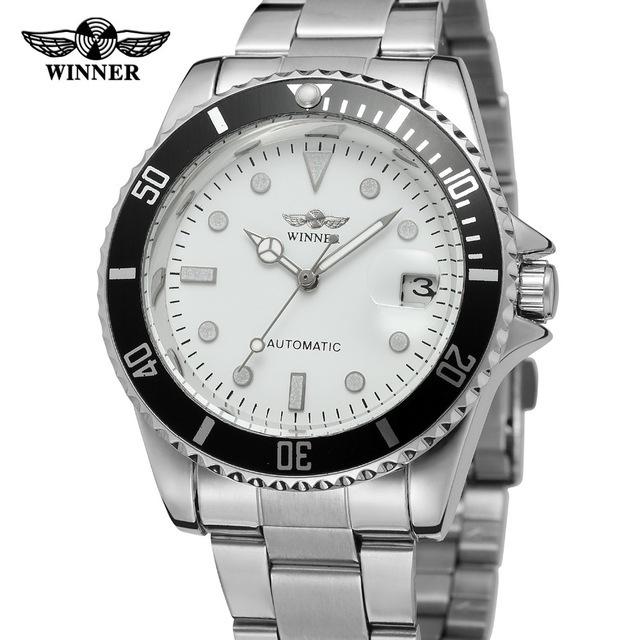WINNER Classic Green Automatic Waterproof Mechanical Watch for Men & Women