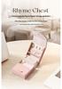 Portable Multifunction Jewelry Box with Layered Compartments for Bracelets and Earrings