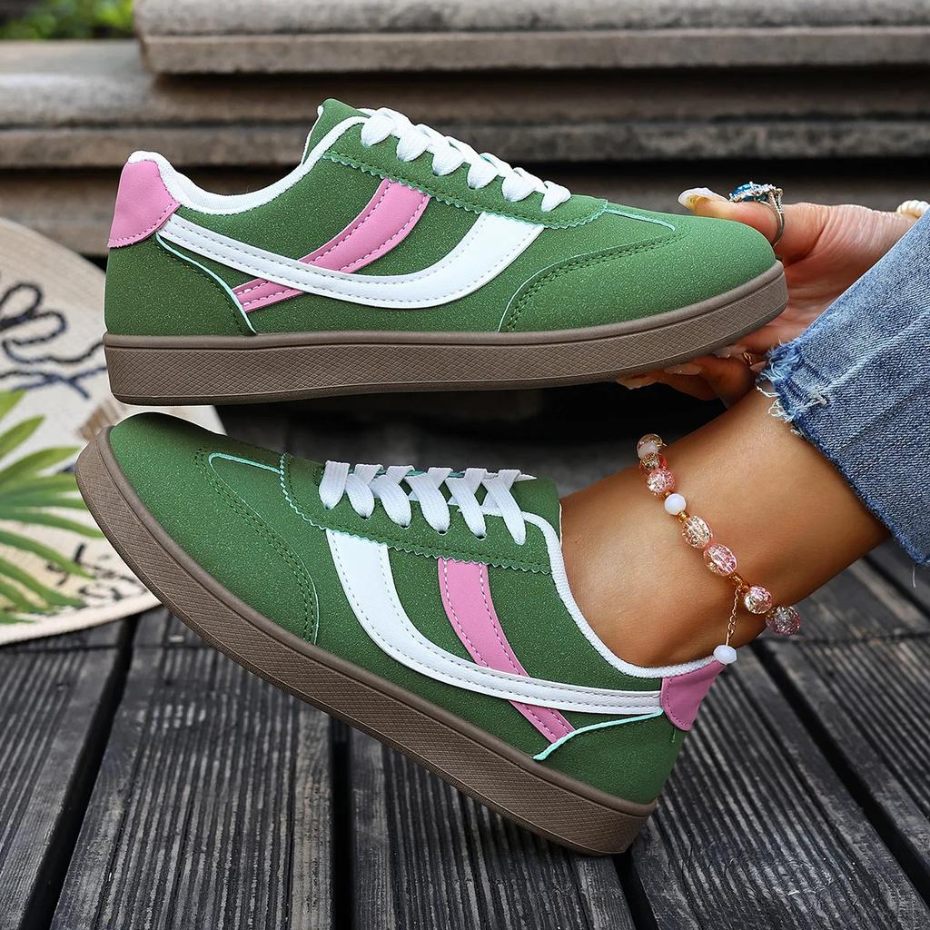 Fashion Women's Retro Casual Flat Bottom Round Toe Sports Shoes Spring Autumn New Style Versatile Fashionable Shoes 35-43
