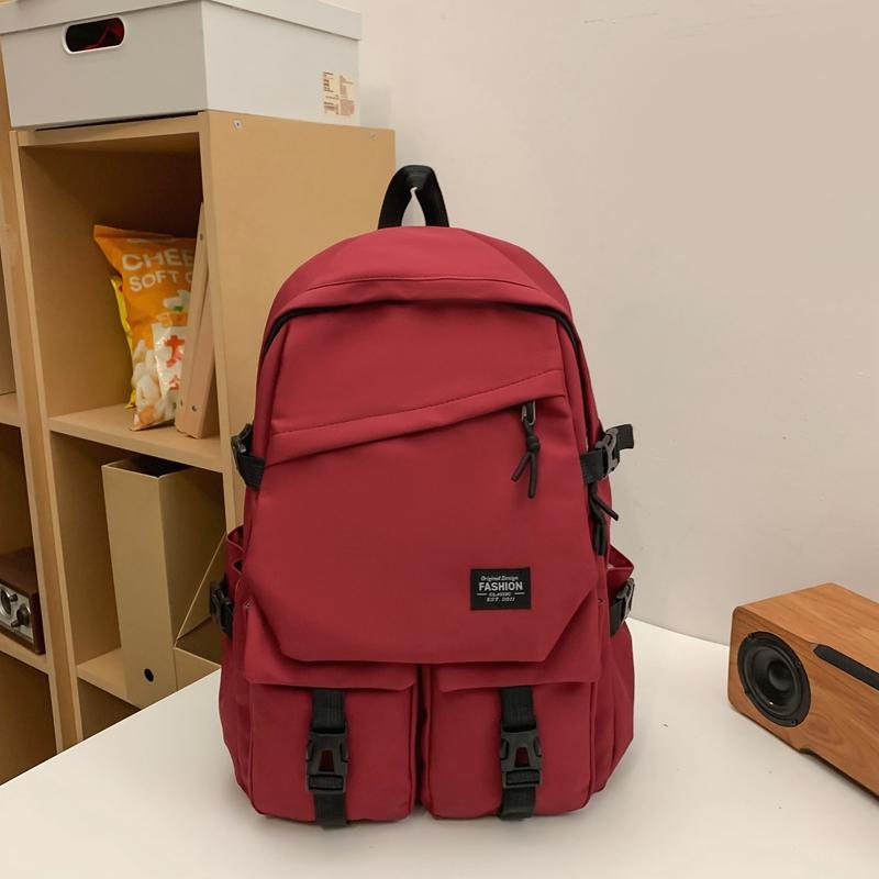 Damen Rucksack im Campus-Stil, einfarbig, für Männer, große Kapazität, Schultasche für Schüler