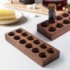 Wooden Holder Coffee Beans Storage Tube 12 Testing Single Dose Coffee Bean Glass Container Wooden Stand