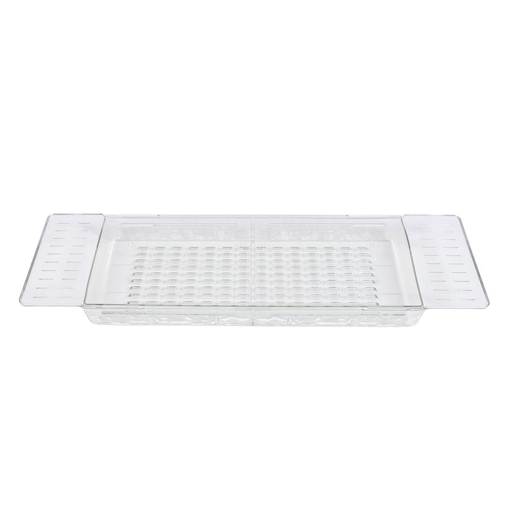 Bathtub Tray Multifunctional Drain Bath Shelf PET Retractable Bathtub Storage Rack for Bathroom