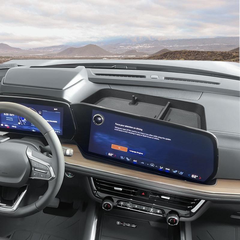 Center Console Tray Storage Organizer for 2025 Chevy Suburban Tahoe Behind Screen 17.7-inch Touch Dash Board Storage Car Box