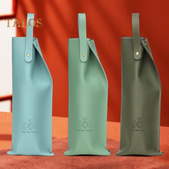 Wine Bag Elegant Stylish Champagne Wine Bottles Tote Carrier Fake Leather Wine Packaging Bag for Home
