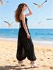 Europäische & Amerikanische Damen Chiffon Laternenhose - Frühling/Herbst 2025, Dunkel Locker, Schlankmachend, Lässige Jogginghose