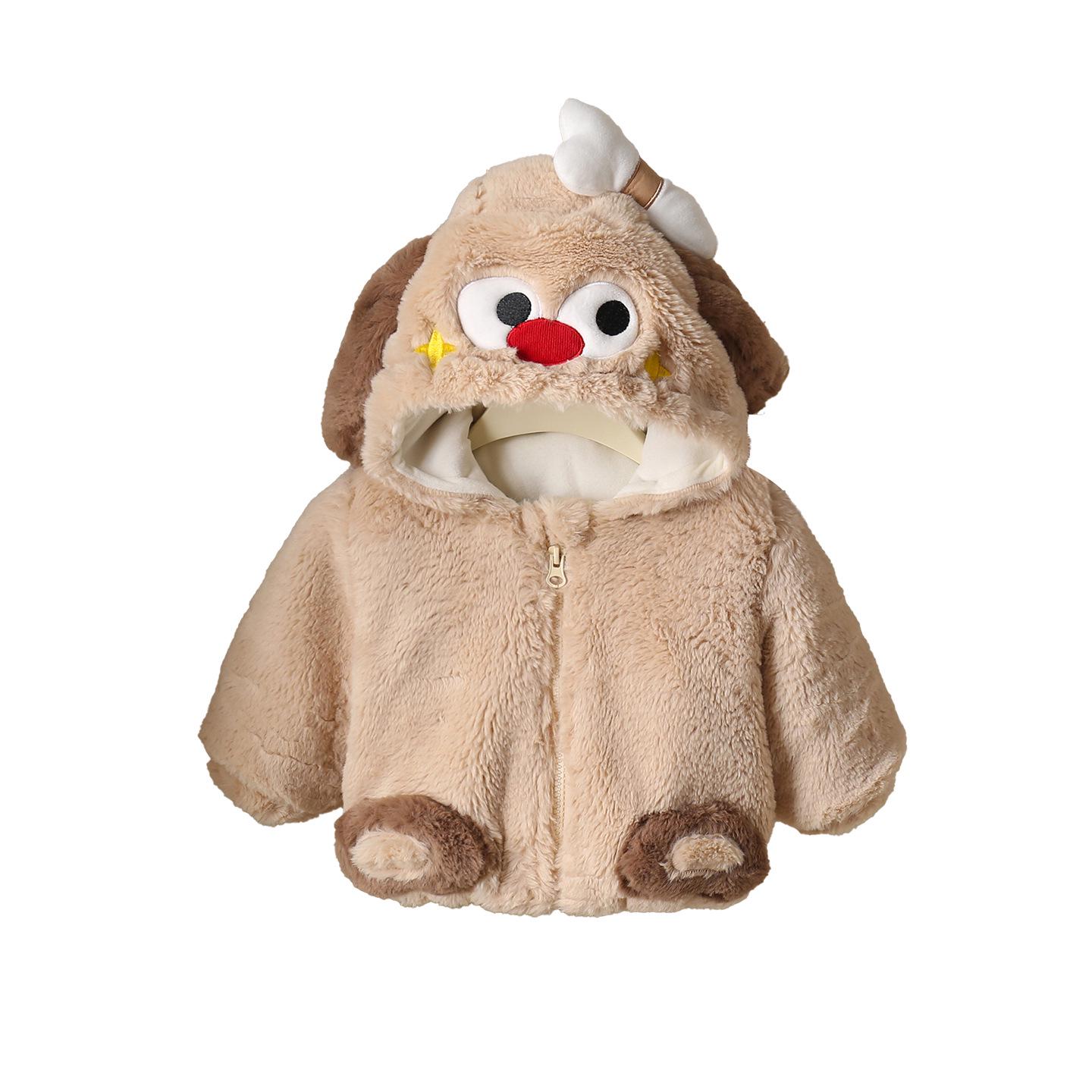 

Winter Fleece-Lined Hooded Sweater for Infants & Toddlers - Cozy Autumn/Winter Coat 80 cm