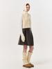 GENERALIDEA Leather Pintuck Midi Skirt [Brown] / Wbd4L13513