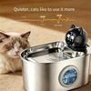 Indoor Pet Waterer with 304 Metal Tray, Front Level Window and Lifted Outlet for Daily Household Drinking Use Home