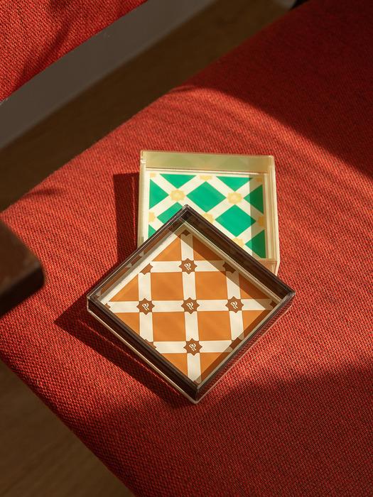 Поднос с узором PILY PLACE (S) Enamel Cream