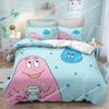 New 3D Print Cartoon L-Les B-Barbapapa Bedding Set Double Twin King Duvet Cover Comforter Pillowcase Boys Girls Adults Bedroom