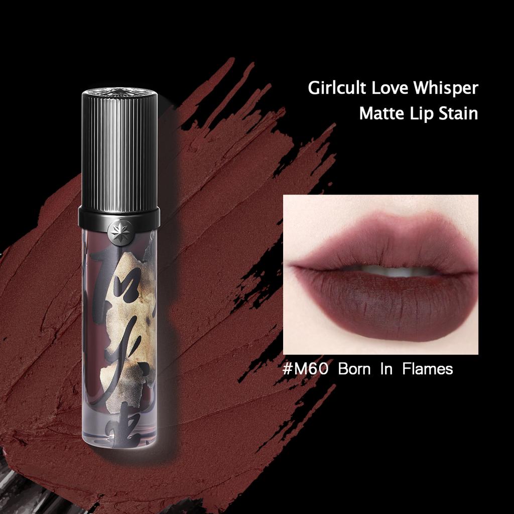 Girlcult Love Whisper Matowy Płynny Szminka Aksamitnie Miękki Matowy Tint do Ust Lekki Nie Wysuszający Długotrwały Wykończenie Soft Focus do Odważnego Codziennego Makijażu Prezent