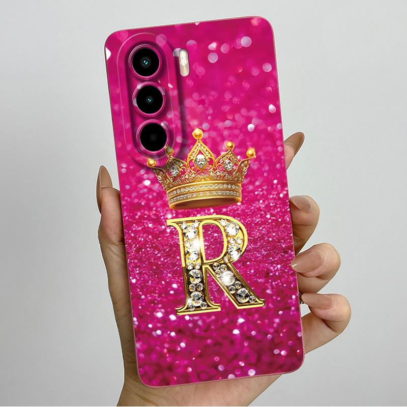 For Itel Power 70 P673L P70 Case Luxury Crown Letters Couple Soft Phone Cases For Itel Power70 P 70 Camera Protection Back Cover