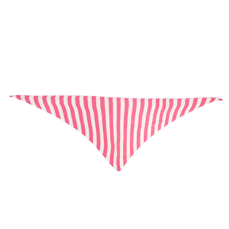 Écharpe Triangle Tricotée Tendance Châle Sangle pour Femmes Écharpe de Tête Rayée Accessoires Streetwear Esthétiques