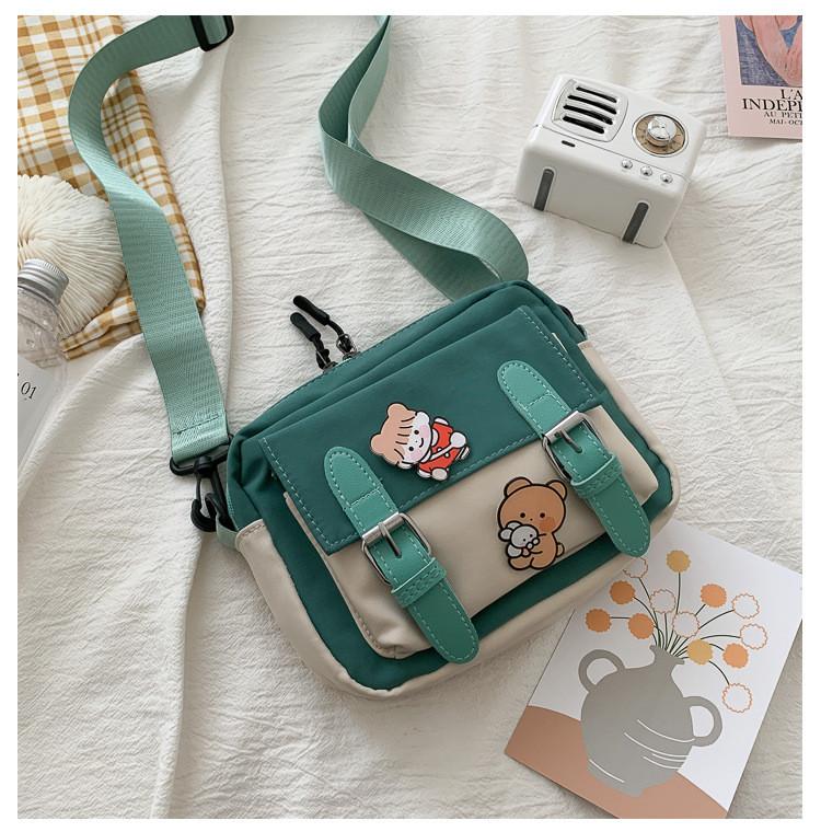 Nylon Fashion Female Crossbody Bag With Zipper Pockets For Daily Casual Use
