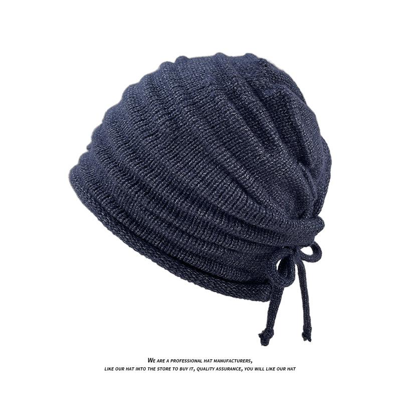 Korean Style Knit Hat Women Winter Warm Ear Protection Beanie Versatile Slimming Hat