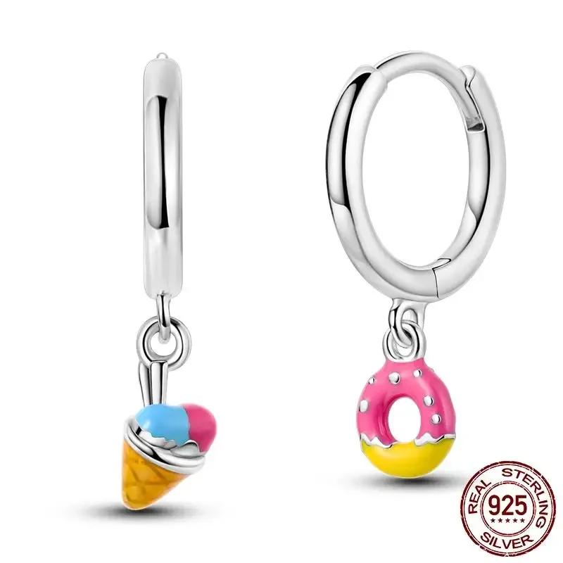 

Новые изысканные серьги-кольца Четырехлистный клевер и Подкова из стерлингового серебра 925 пробы, женские, для помолвки, свадьбы, с цирконом, подарок