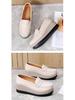 Damen Übergröße Echtleder Slipper Plateau Schuhe - Dicke Sohle, Höhenerhöhend, Frühling & Herbst Mode für die Arbeit.