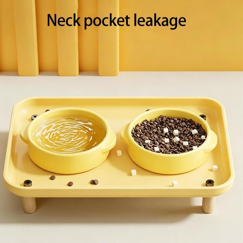 Ergonomic Cats Bowl Dining Table Set For Pet Cats And Dog Water and Food Feeder Feeding Station for Indoor Wet and Dry Food