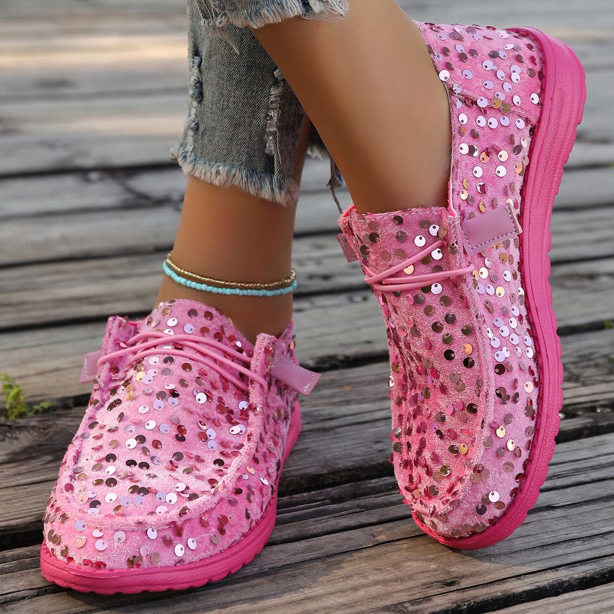 

Новые туфли на плоской подошве для женщин 2024 года, модные блестящие кроссовки с неглубокой подошвой, женские повседневные туфли без застежек, легкие женские кроссовки для ходьбы на открытом воздухе 43 розы красного