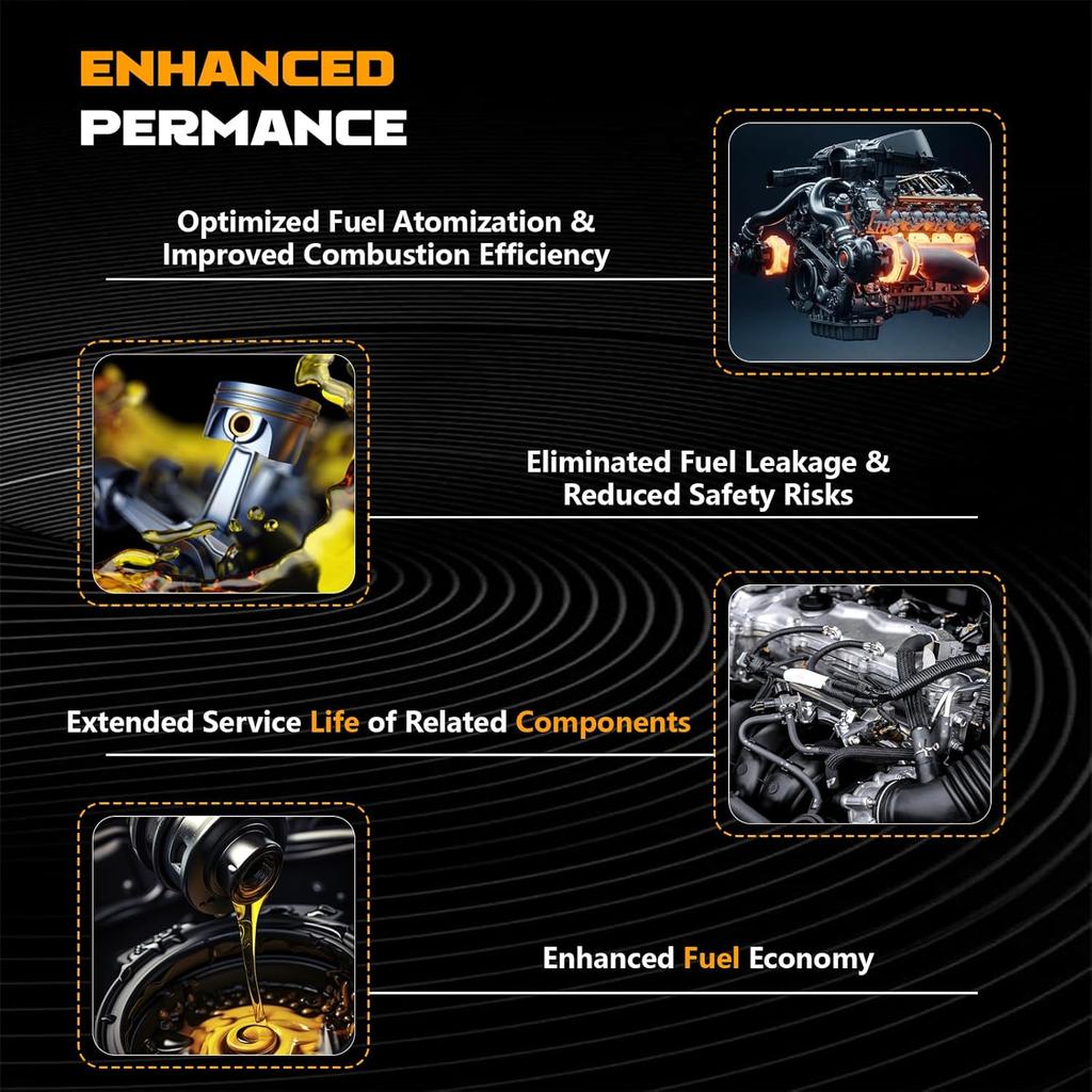 4 Stück Kraftstoffeinspritzdüsen für 2012-2017 Kia Rio Soul Hyundai Accent Veloster 1.6L - Multi OE-Nr. FJ1146 35310-2B130 35310-2B120 Passt für Forte5 Optima Tucson