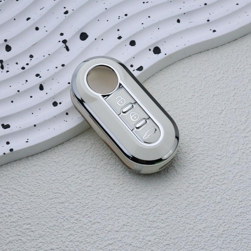3 Bottons Tpu Car Key Fob Case Cover Shell For Fiat 500 Flip Folding Key Holder For Fiat Punto Panda Accessories
