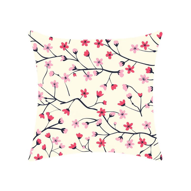 New Floral Floral Series Pillow Case Soft Car Home Decoration Bedroom Bedside Pillow Cushion Cover