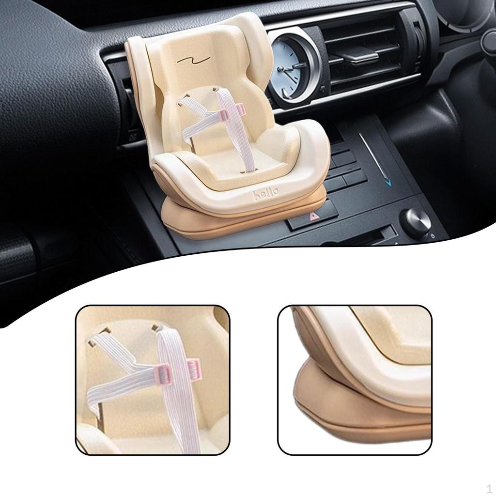 Car Doll Seat Chair with Air Vent Clip Ornament Auto Interior Decor