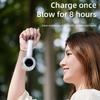 Transparent Portable Handheld Fan 111 Speed Adjustable Color Light Mini Electric Fan with Lanyard LED Digital Display