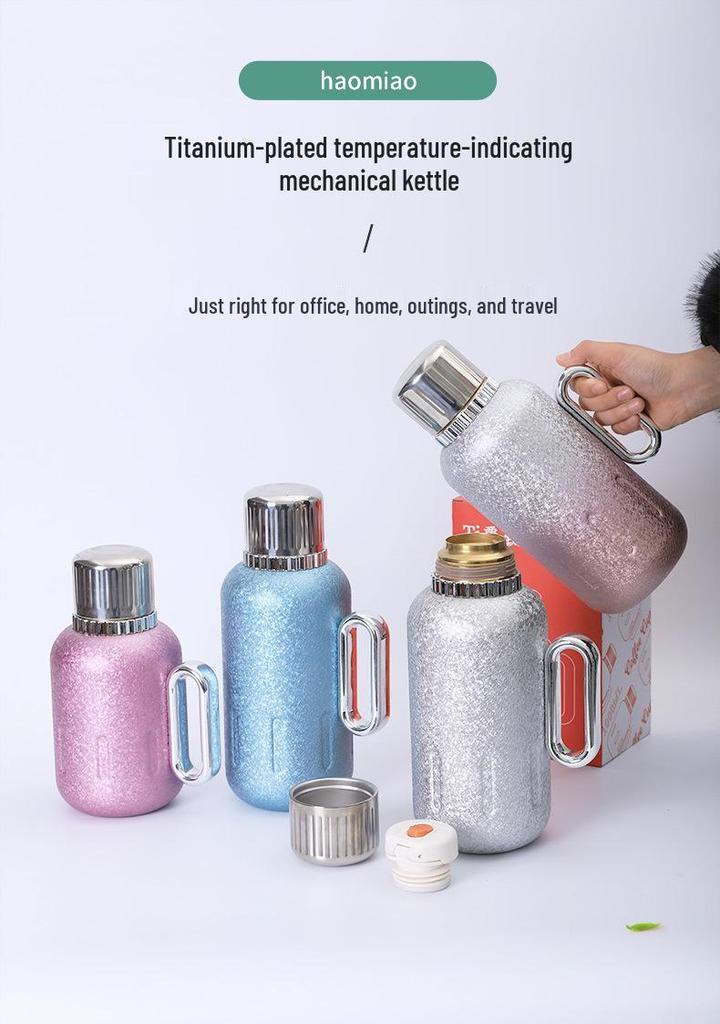 Titanium-Plated Insulated Tea and Water Kettle for Office, Home, or Outdoor Use - Large Capacity