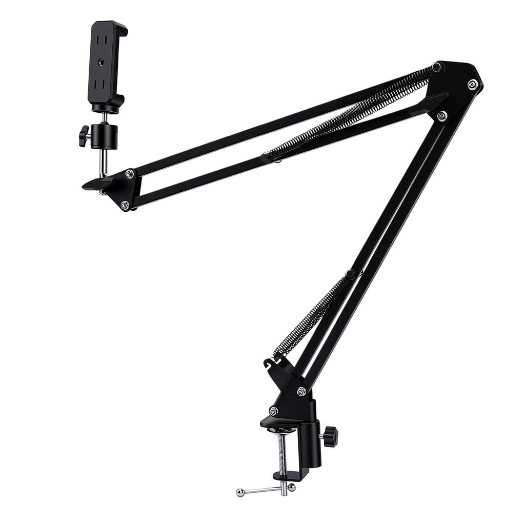 Overhead Phone Mount C Clamp   Desk Phone Mount with   Flexible Arm for Recording Hands   Viewing