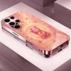 Pink Money Cat PhoneCase for Samsung Galaxy S26 S25 S24 S23 S22 FE Ultra Plus Built-in glass feel bare machine Women's style