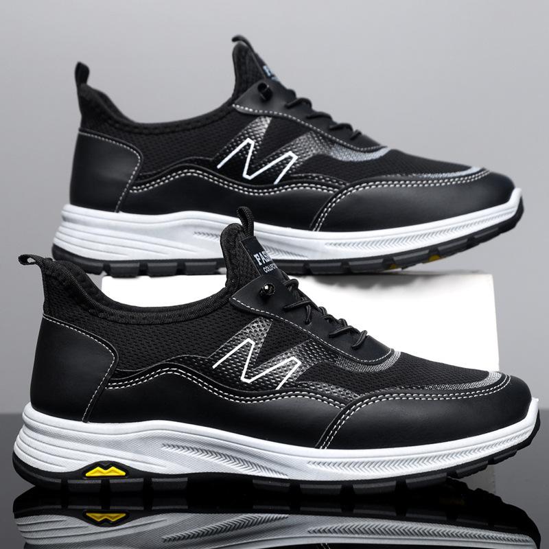 

Sneakers Men s Mesh Shoes Fly Weave Shoes Breathable Men s Shoes Athleisure Lace-up Fashion Shoes Men s 39