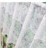 European-style kitchen partition curtain printed with white lace window curtain alcove short curtain