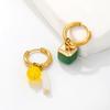 Bohemian Handgefertigte Natursteinperlen Creolen für Damen Sommer Stilvoll Edelstahl Kreis Huggie Creolen Schmuck Bijoux