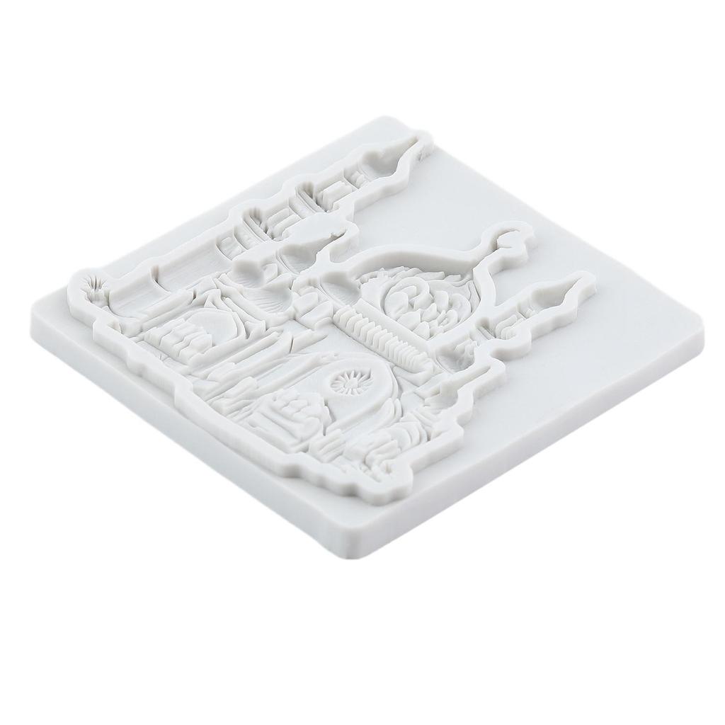 Castle Silicone Molds Princess Castle Fondant Mold Cake Decorating Tools Cupcake Topper Candy Chocolate Gumpaste Mold
