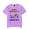 Never Underestimate An Old Man with A Motorcycle Graphic Tshirt Funny Tshirt Fashion Harajuku T-shirt Oversize Men Brand T-shirt