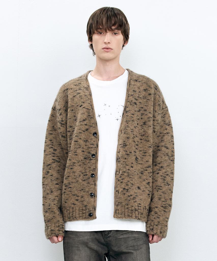 Insilence Italian Mohair Mix Cardigan Brown