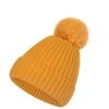 Europe, America, Autumn and Winter New Core-spun Yarn Wool Hat Imitation Rex Rabbit Hair Ball Knitted Hat Parent-child Versatile Pullover Hat