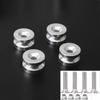 Pack of 4 Motorcycle Tail Box Quick Release Mounting Pads Aluminum Alloy with Antislip Rubber for Stability Accessories