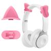 1pair Silicone Cats Ear Headphone Covers Compatible for Most Over Ear Headsets Lightweight Decors Universal Fit