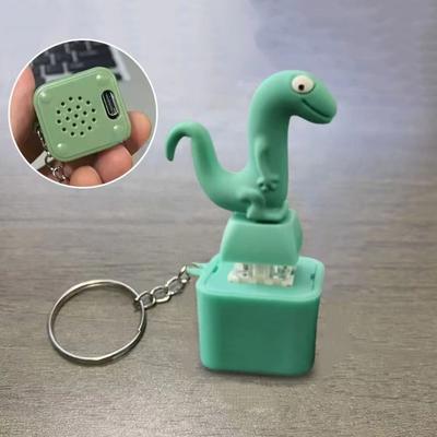 Porte-clés LED Lézard Vocal Lumières Colorées Sons de Lézard Pendentif Sac à Dos