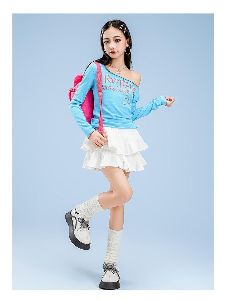 Girls' Cool Blue Jazz & Hip Hop Dance Costume for Performances