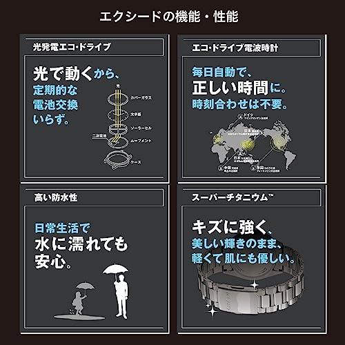 Citizen EXCEED Ceas de bărbați CB1110-61L cu alimentare solară Eco-Drive, radiocontrolat